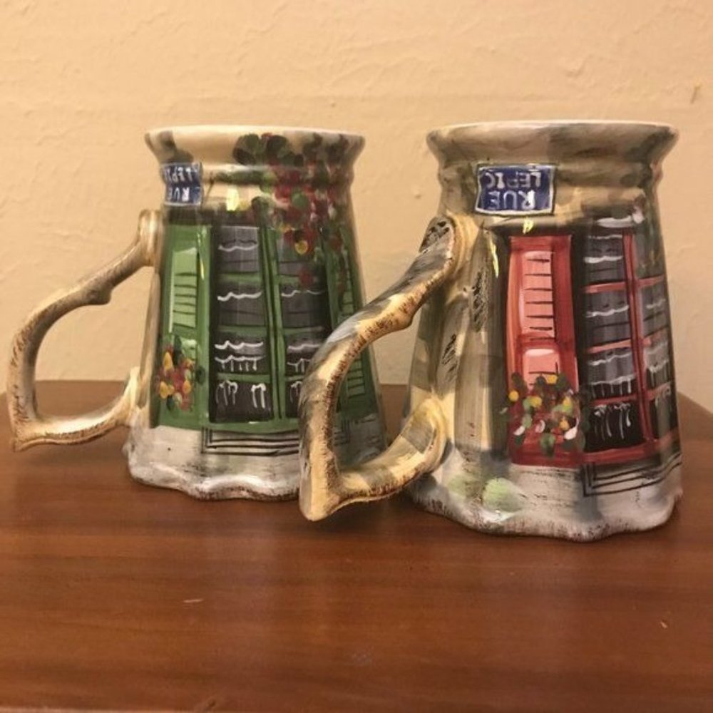 Tabletops Unlimited Rue de Paris Mugs Coffee Tea Soup Large Size - Picture 13 of 13